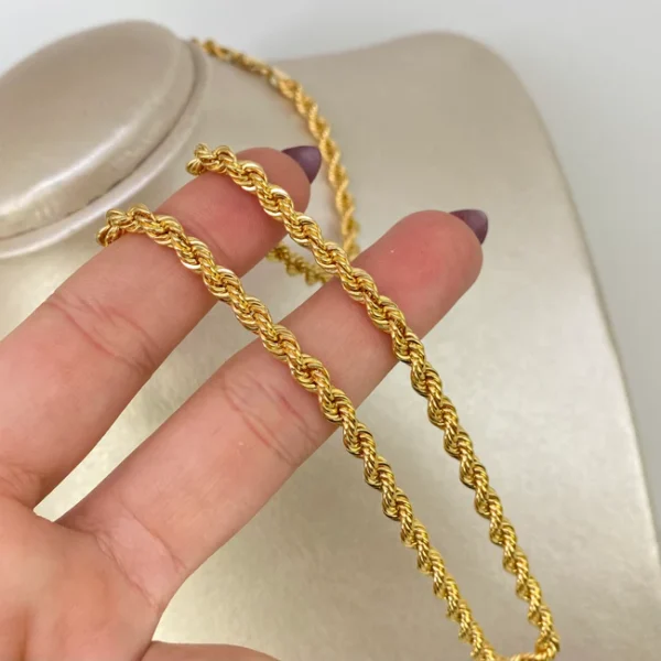 Cadena ● Lazo Oro amarillo 18k +1 / 14,15 Gr / 4,3 mm / 60 Cm - Image 2