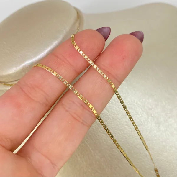 Cadena ● Escalera Plana Oro amarillo 18k 1,7 Gr / 1,2 mm / 40 Cm - Image 3