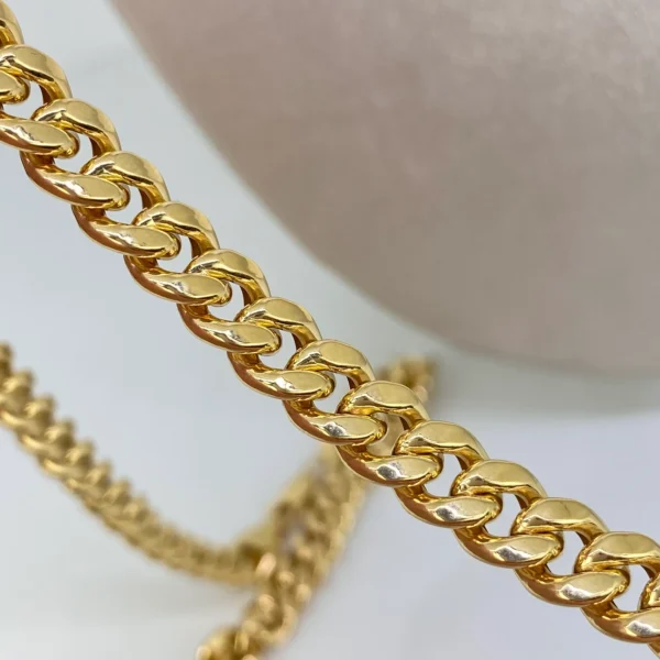 Cadena ● Cubana Oro amarillo 18k +3 / 17,77 Gr / 7,5 mm / 60 Cm - Image 2