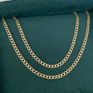 Cadena ● Cubana Oro amarillo 18k 1,6 Gr / 2 mm / 45 Cm