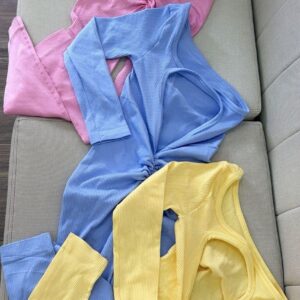 Enterizo (jumpsuit) deportivo de textura acanalada (ribbed)