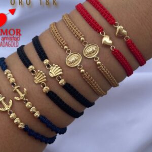 Colección "Vínculos & Deseos" – Pulseras Tejidas en Oro 18K