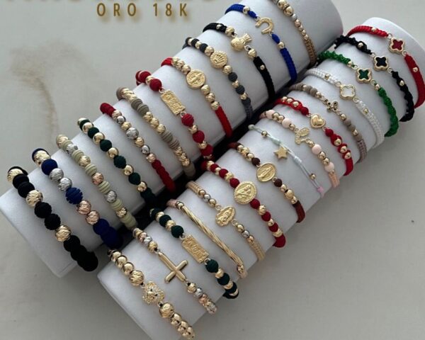 Colección "Vínculos & Deseos" – Pulseras Tejidas en Oro 18K - Image 3